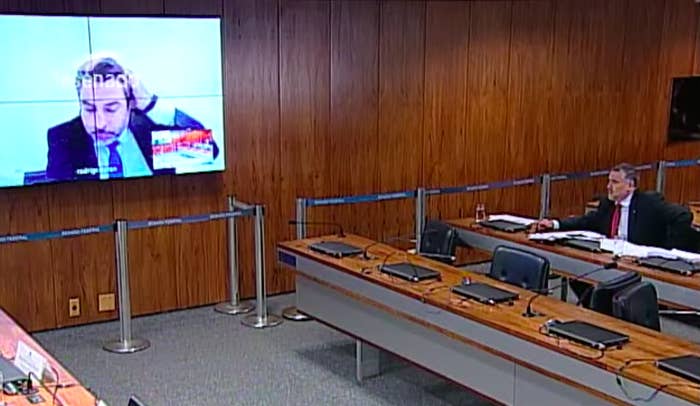 Tacla Duran no telão da CPI