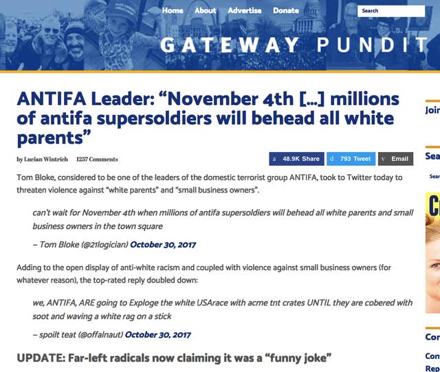 Fox News Falsely Warned People Of An Upcoming Antifa Apocalypse