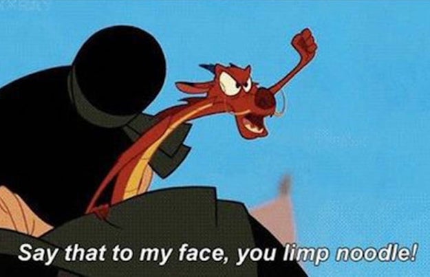 When Mushu threw this insult: