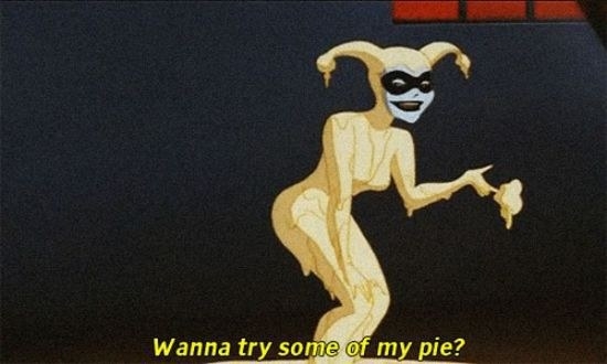 Harley Quinn offering some ~dessert~: