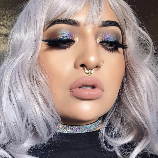 This bomb-ass beat's coming for everyone who said holographic makeup was cancelled.