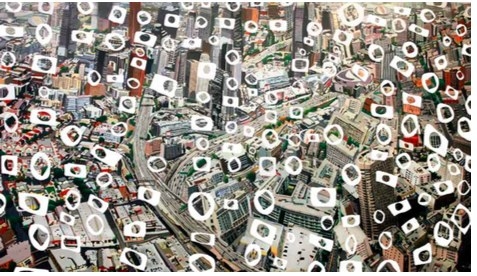 L.A. Plays Itself, 2015, colored pencil on paper, 48" X 84"