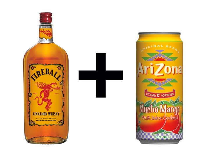 First of all, I'm sorry. Second of all, it was desperation. But Mucho Mango Arizona and Fireball are inexplicably a match made in broke college student heaven.—alyssakk06