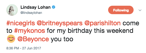 Britney Spears, Paris Hilton, and Beyonce you too: