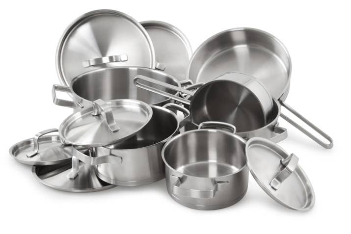 Question: "Am I supposed to be cooking specific things in specific types of pans? Nonstick, cast-iron, stainless-steel, ceramic ― do I need all of these?" ―emcduffie916Answer: When choosing the right pan to use, one thing to keep in mind is not to cook acidic foods in aluminum or cast-iron pans ― the combination may cause your food to discolor or taste bad. Instead, use stainless-steel (which Stock prefers for cooking veggies) or enamel pans when cooking acidic foods (such as tomato sauce, soy sauce, or citrus juice). Another thing to keep in mind is the weight of the pan. Generally speaking, heavier pans get hotter and are better suited for searing and recipes that require high heat. "I use cast-iron pans for cooking proteins," says Stock, "they get super hot, and a well-seasoned pan adds great flavor."Check out even more tips for picking the right pan here.