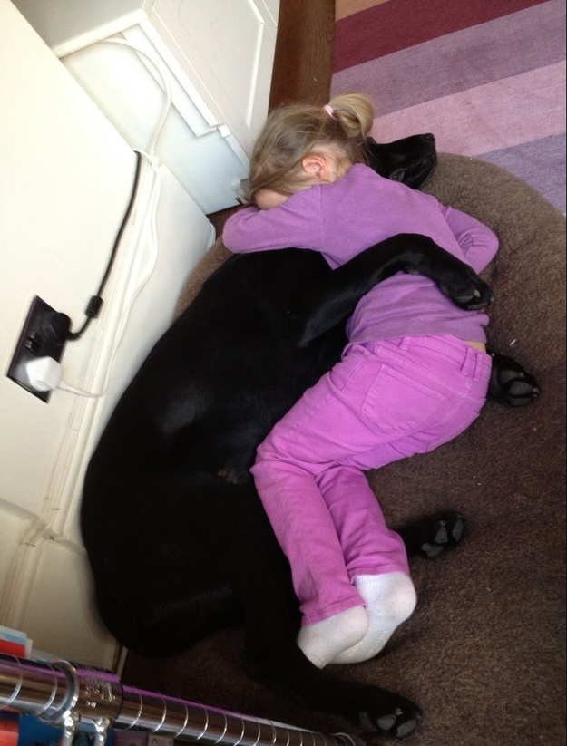 This little girl and her dog who just love each other so damn much.