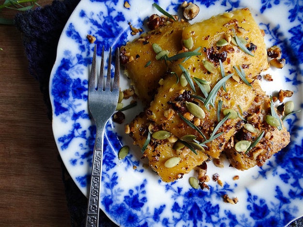 Pumpkin Ravioli with Hazelnut Tarragon Butter