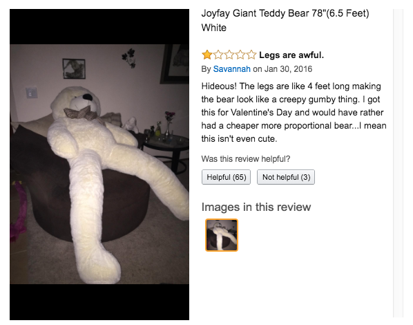 amazon giant teddy bear long legs