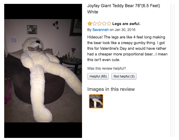 stuffed bear with long legs