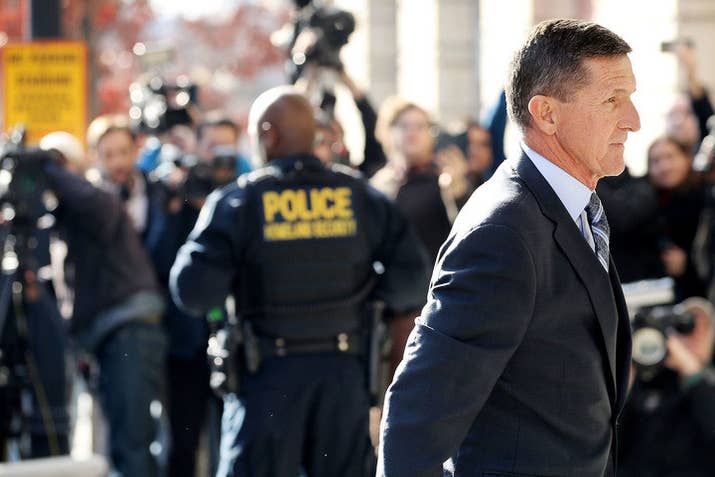 Flynn arrives at court on Friday