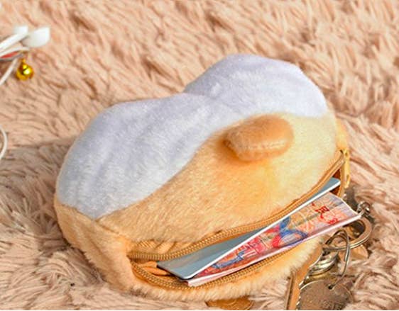 Corgi Butt Crossbody Bag Cute Corgi Dog Meme Plush Coin Purse
