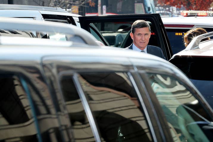 Flynn arrives at court on Friday