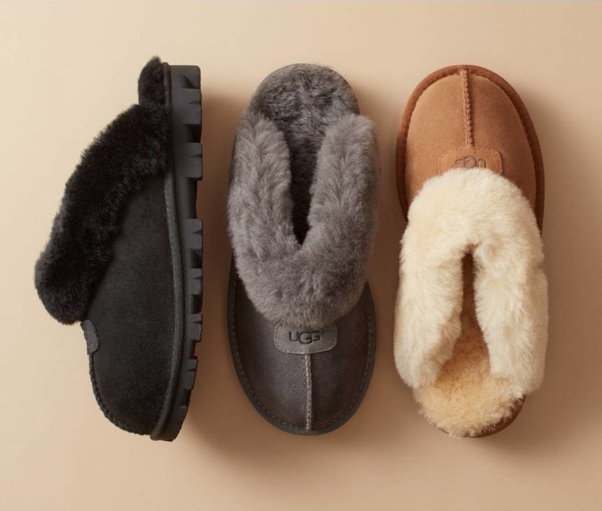 Three pairs of Ugg slippers