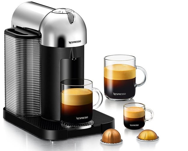 A Nespresso Vertuo coffee and espresso maker that'll make your morning routine so much less stressful. Just pop in a pod (both espresso shots and full-size coffees available) and press a button. Caffeine is ready!!