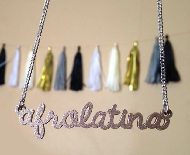 A simple necklace that's all about Afro-Latina pride.