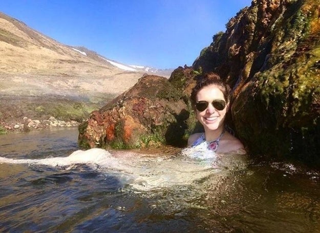 This lovely giant enjoying a dip.