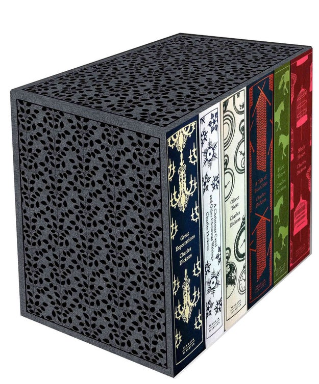 A gorgeous Penguin hardcover boxed set of six Charles Dickens novels; they're a fancy addition to any small or large library.