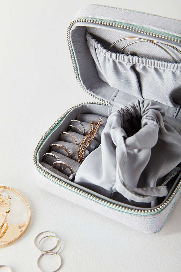 A compact travel jewelry box to help any style obsessive keep their baubles in order.