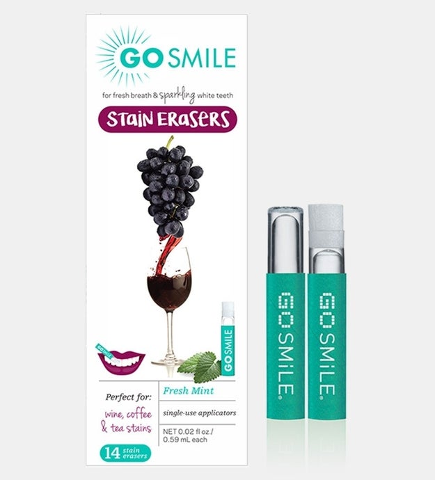 A 14-pack of stain erasers to lighten the wear and tear their red wine love is taking on their teeth.