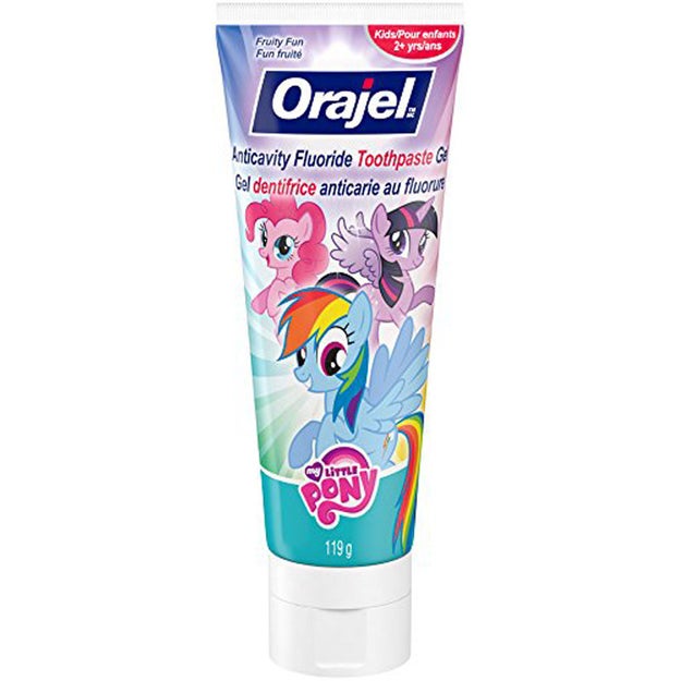 A tube of toothpaste that'll get My Little Pony fans super excited for oral health. Every little thing helps!