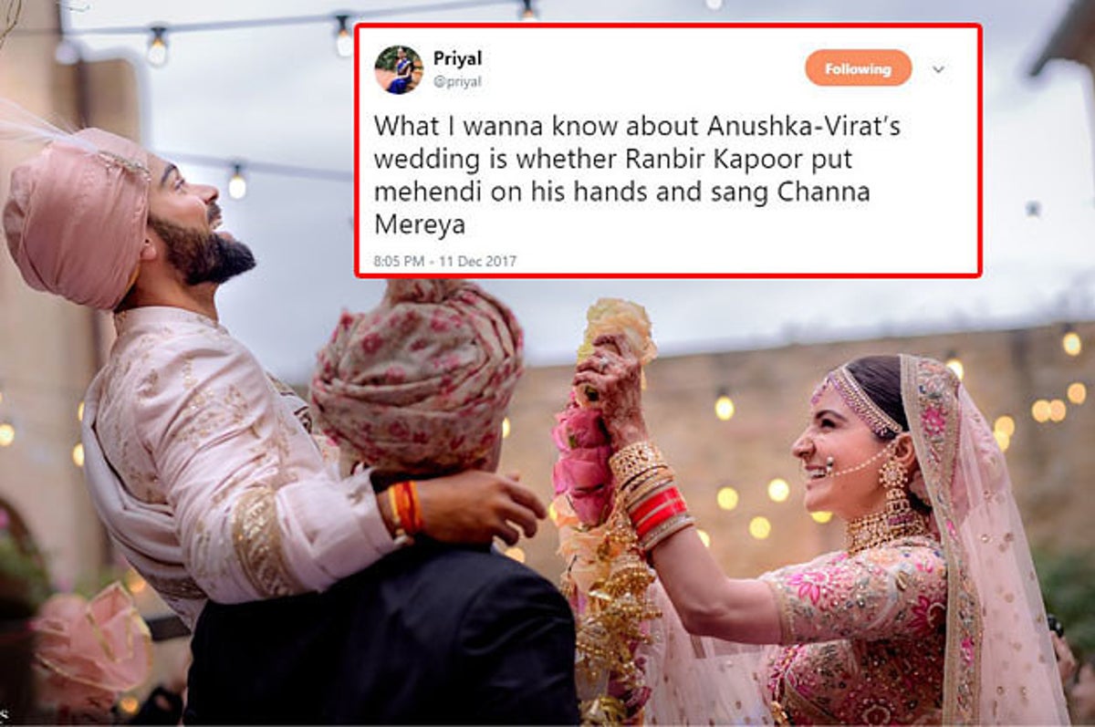 Channa Mereya Full Sex Video - Virat And Anushka Got Hitched And Everyone Is Singing The Same Damn Song