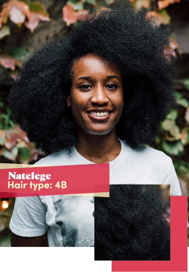 Last and not least was Natelege, whose biggest concerns were keeping her thick, shoulder-length hair detangled and stretched in a healthy way and removing damaged ends. She and Andre decided on a silk press because she'd been dying to switch up her look.