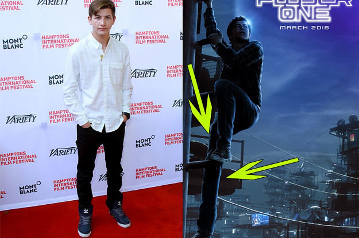 People Are Speculating That Tye Sheridan's Leg On The Ready Player One  Poster Was Photoshopped
