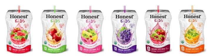 In 2013, Honest Kids removed the organic cane sugar from all of its varieties and found a way to deliver the same great taste by sweetening the juice drinks only with fruit juice. The delicious flavors include Super Fruit Punch, Berry Berry Good Lemonade, Cherry Go Round, and more.