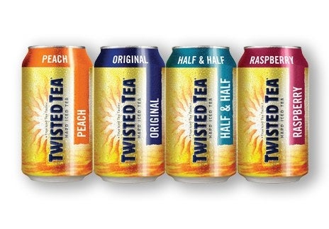 Twisted Tea brews a refreshing iced tea with delicious flavors and an added twist. The hard iced tea comes in tantalizing flavors, including Half and Half, Raspberry, Peach, and other delicious styles.