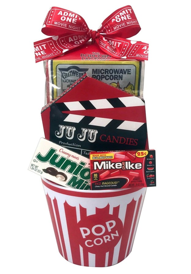 A tin of yummy movie snacks they can enjoy during their annual Love Actually screening.