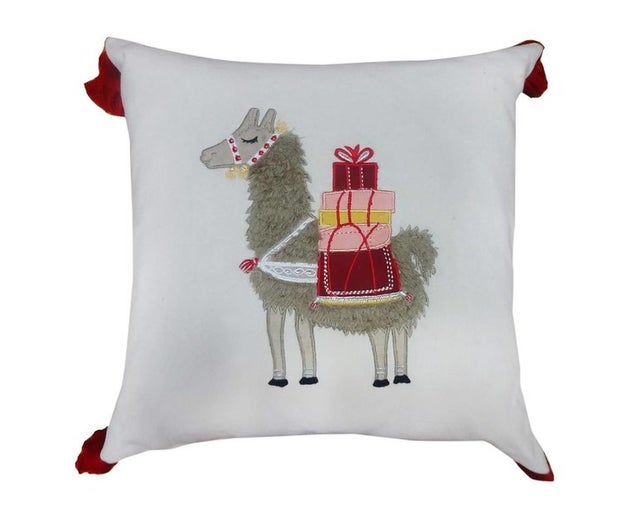 And an adorable pillow featuring a festive fa-la-la-llama.