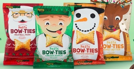 Tipsy Elves and Pasta Snacks have teamed up to bring consumers the most outrageously delicious holiday snacks. The Pasta Bow-Ties come in four tantalizing flavors, such as Creamy Ranch, Honey Butter, Meatball Parm, and Smooth Cheddar. These crispy chips are perfect for your holiday party.