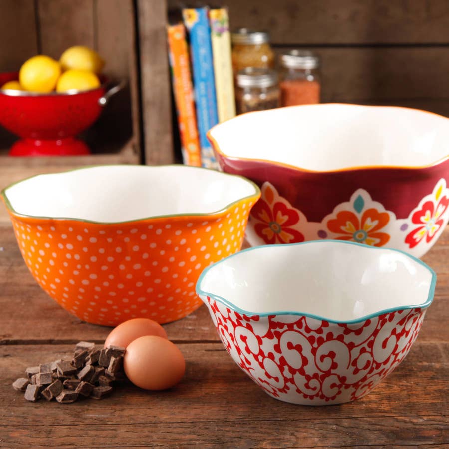 The Pioneer Woman Country Garden Nesting Mixing Bowl Set, 10-Piece, Multiple Patterns