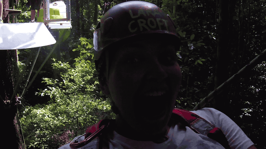 The first step off the platform is always the hardest, but once you let go of any fear, you will never want to stop riding that zip line. I did feel nervous before doing it, but it's so much fun and makes you feel free like a bird! You can either slide together with a friend, go upside down, or even race against somebody.