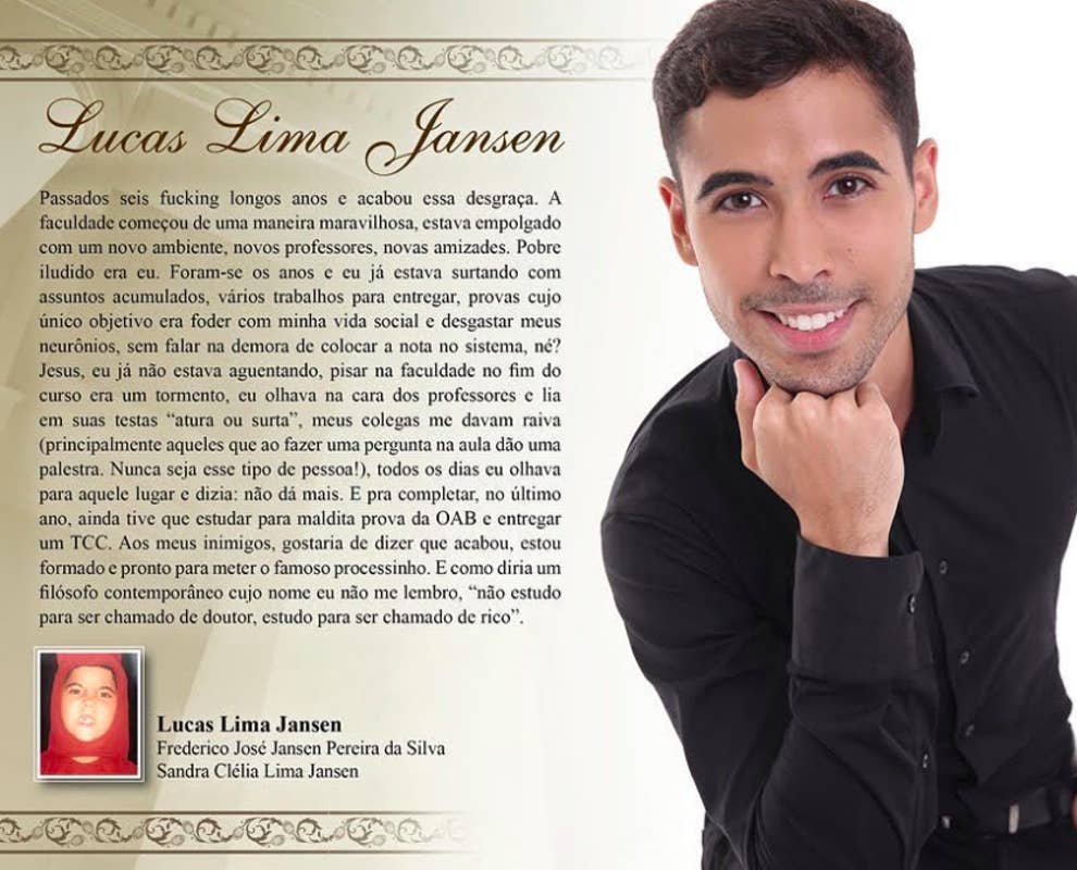 Este é O Convite De Formatura Mais Sincero Que Já Existiu