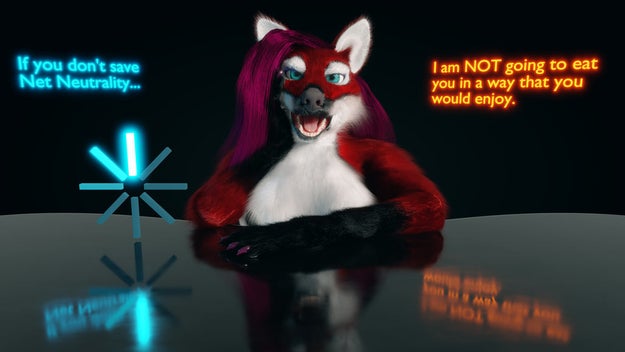 This pro–net neutrality message that's also furry vore.