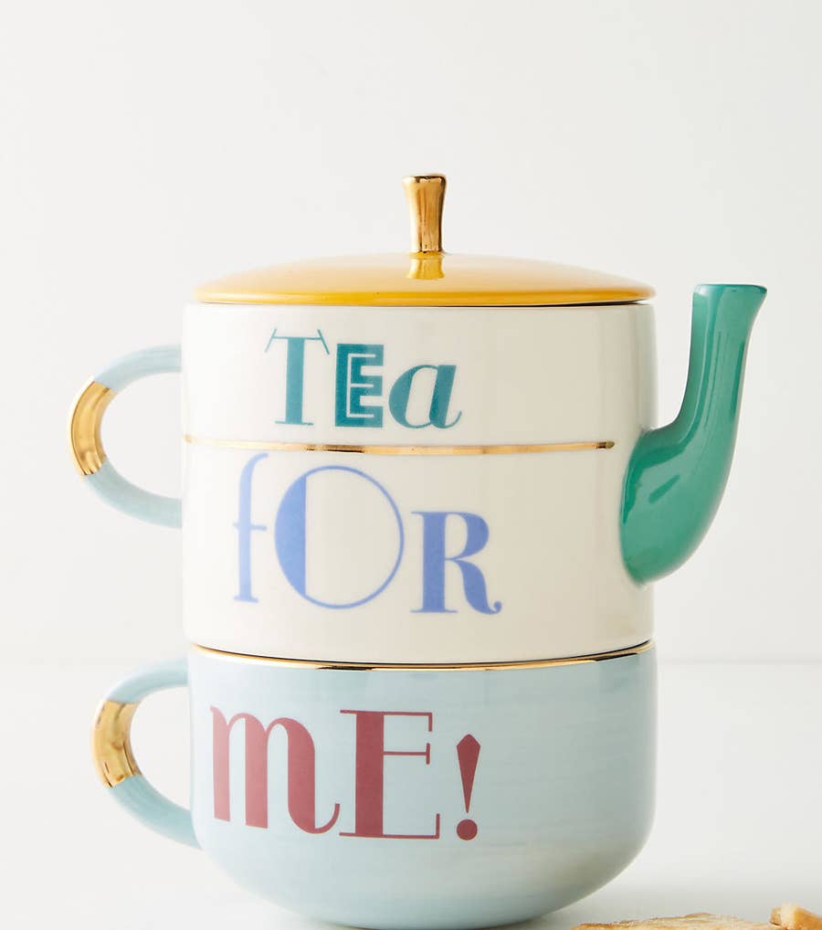 Fun Prints Glass Teapot And Cups - ApolloBox