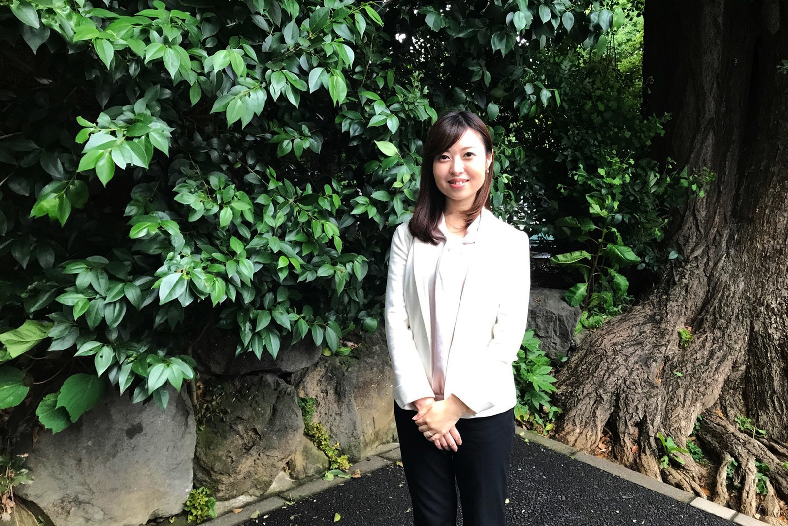都議選告示前の5月、妊娠5カ月のころの後藤さん。