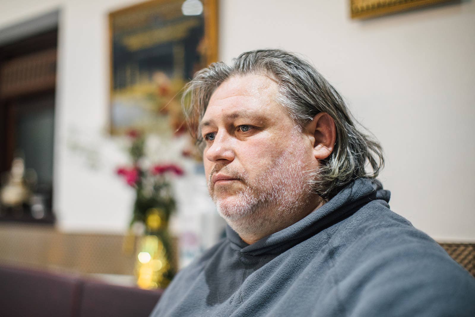 Michal lost his job and his home.