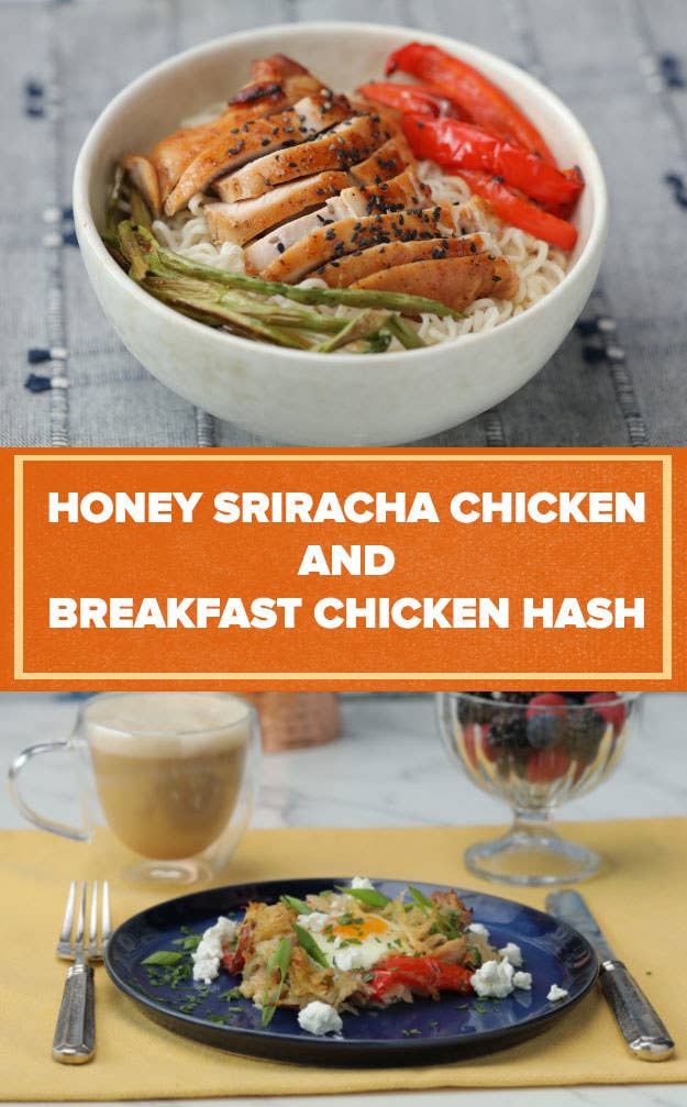 Honey Sriracha Roasted Chicken & Breakfast Chicken Hash