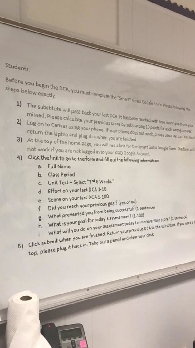 Did this teacher print this out: