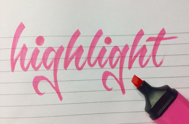 This highlighter handwriting is to die for: