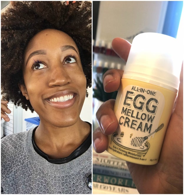 Too Cool For School's All-In-One Egg Mellow Cream is one of the very few skin care products that's given me high-key gorgeous results in, like, a week!