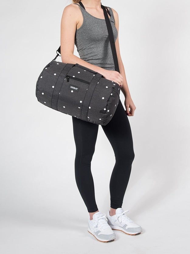 A cute dotted duffle bag so your favorite gym rats can always look cute, even after sweating to the beat of a treadmill for an hour.