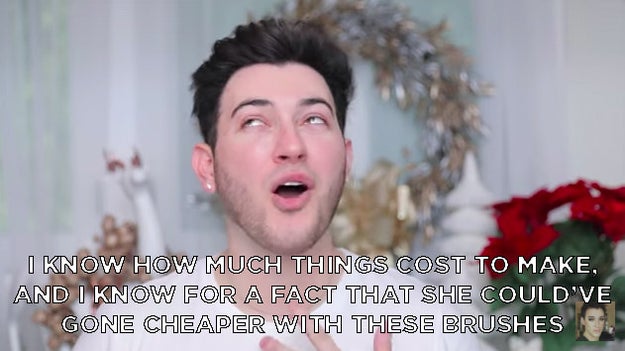 He then started breaking down the prices of each individual brush, and was shocked at how expensive they were. Manny, who is developing a makeup brand and knows how much things cost, claims Kylie Jenner could've sold these brushes for way cheaper.
