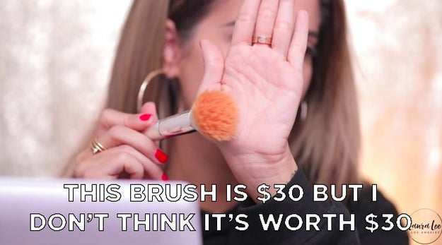 Though she also liked how the brushes felt as she applied her makeup, she didn't think that justified the price.