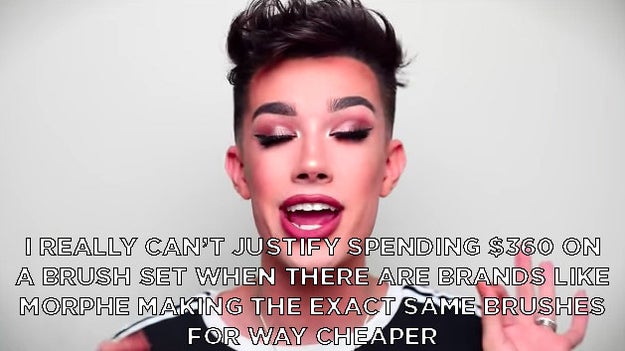 At the end of the video James confessed he didn't think the brushes were worth it, especially after using dupes which performed as well, if not better, than Kylie's brushes.