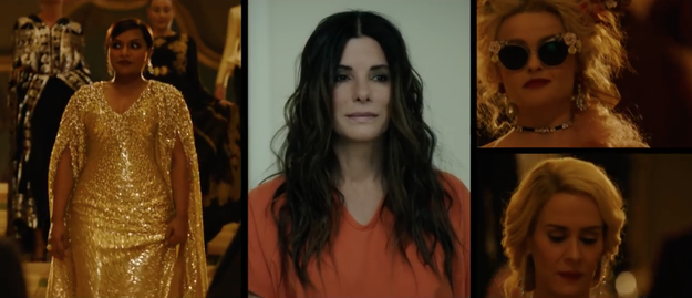 Hi Mindy, Sarah Paulson and Helena Bonham Carter. And Debbie is still there with her beautiful prison-middle part.