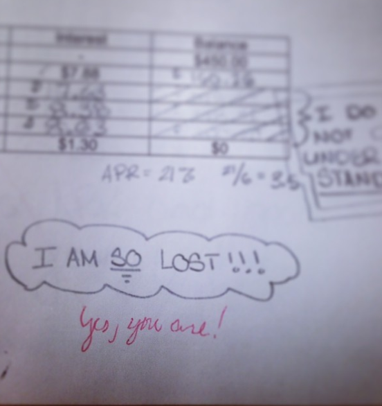 This student, who's so lost that even the professor knows: