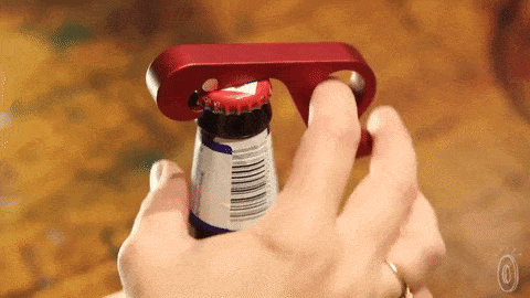 Promising review: "My husband says this is the greatest beer bottle opener ever. Hate struggling to crack open your beer, well now you don't have to! In one quick squeeze, it's all over with and you're enjoying your beer. And it's a magnet, so it will never get lost in the drawer." —4evaGet it from Amazon or The Grommet for $16+. Available in eight colors.